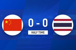 半場(chǎng)-劉誠(chéng)宇頭球中柱劉浩帆錯(cuò)失機(jī)會(huì) U22國(guó)足暫0-0泰國(guó)U23