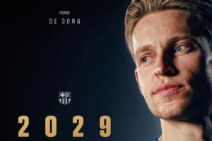 中場大將續約！官方：巴薩與德容續約至2029年，據悉解約金5億歐