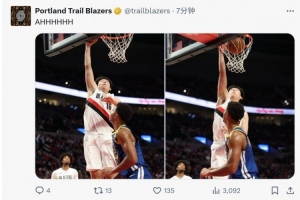 NBA生涯首個運動戰進球！開拓者官推連發三條楊瀚森動態