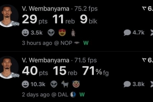 失誤控制完美！文班前兩場合計砍下69分26籃板12蓋帽 零失誤