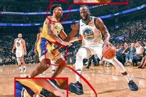 球迷放大賽場細節：追夢突破過程中居然抓住了布朗尼的那個地方……